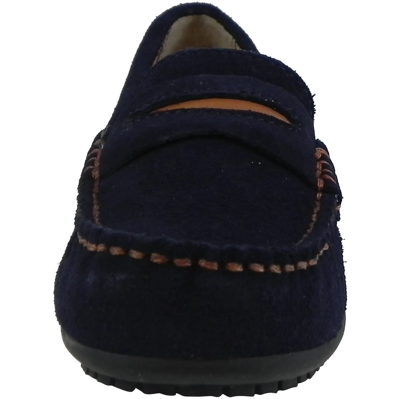 Umi Boy's David Leather Slip On Oxford Loafer Shoes Navy