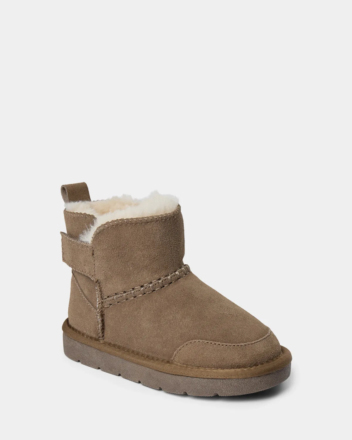 VALESK TEDDY BOOT - Dark sand