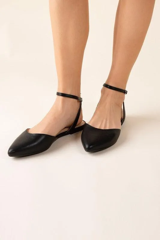 Womens Shoes Linden Ankle Strap Flats