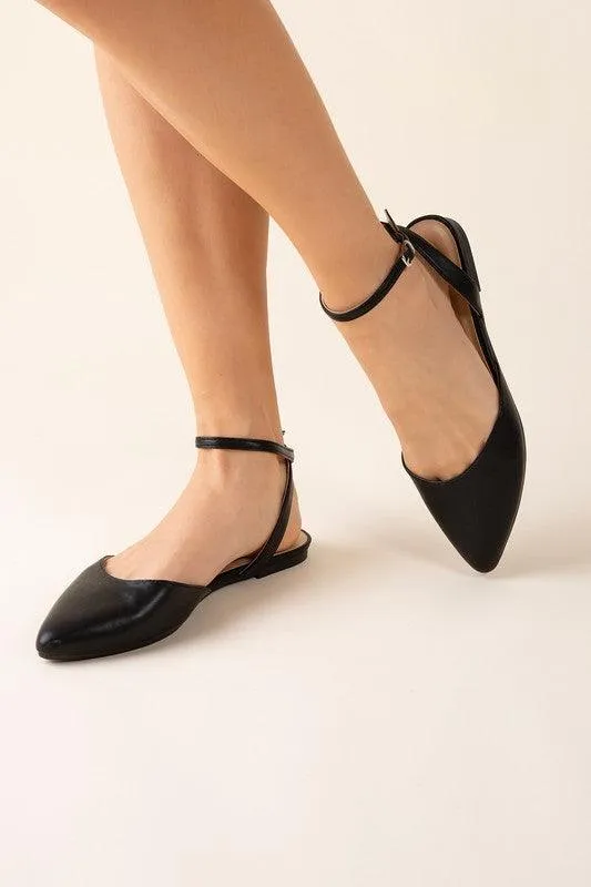 Womens Shoes Linden Ankle Strap Flats